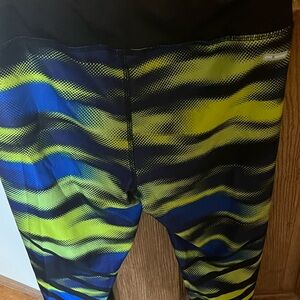 Vibrant Blue and Yellow Leggings